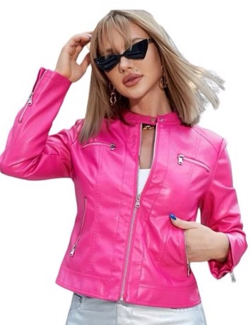 Læderjakke - Pink Lady (Grease jakke) 💖🎀