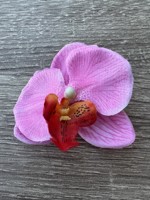 Orkide Hårclips med Krokodillespænde, pink 🌸